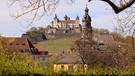 Blick auf die Festung Marienberg beim Mittagsspaziergang. | Bild: Klaus Gößmann-Schmitt, Hammelburg, 09.04.2024