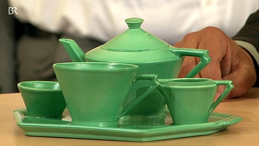Grünes Keramik-Service Art déco | Bild: Bayerischer Rundfunk