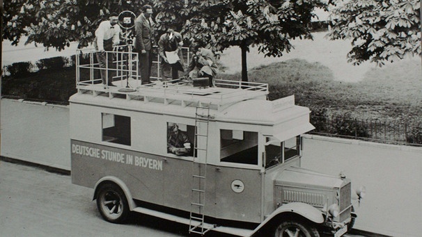 Erster Übertragungswagen der Deutschen Stunde in Bayern, 1925 | Bild: BR/Historisches Archiv